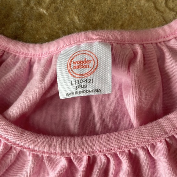 + WONDER NATION +Pink Capped Sleeved Top - Picture 4 of 6